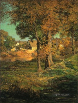 Thornberrys 牧草地 ブルックリン インディアナ州 風景 ジョン・オティス・アダムス 森 森 Oil Paintings